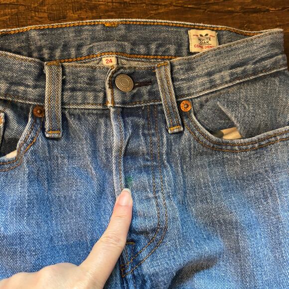 Levi's White Cone Denim Slim Medium Wash Jeans - size 24 - Picture 6 of 6